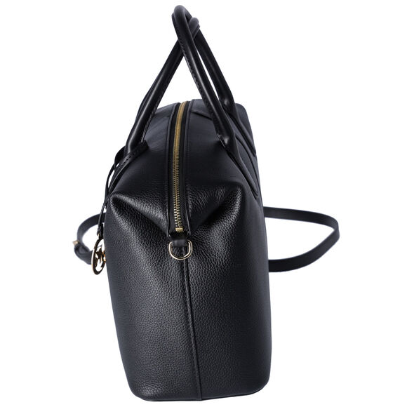 Michael Kors Hyde Large Slouchy Satchel Black Pebbled Leather - Picture 2 of 5